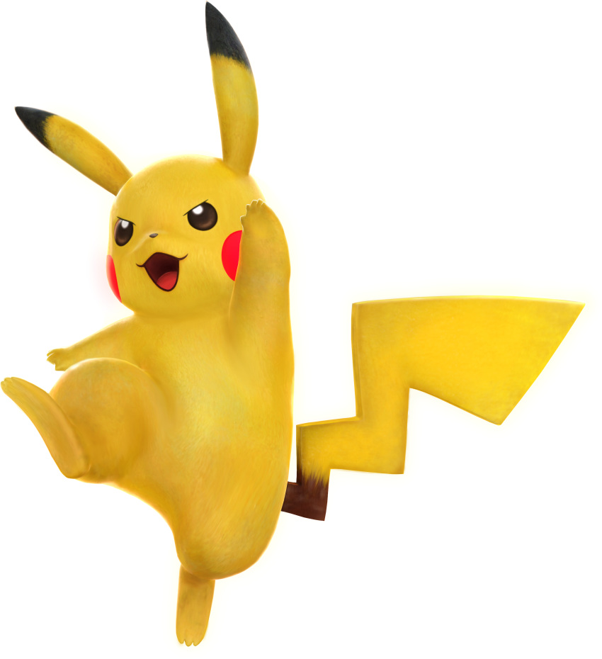 2015 3d_(artwork) absurd_res alpha_channel digital_media_(artwork) fur hi_res male mammal nintendo official_art open_mouth pikachu pok&eacute;mon pok&eacute;mon_(species) pokken_tournament rodent simple_background solo transparent_background video_games yellow_fur