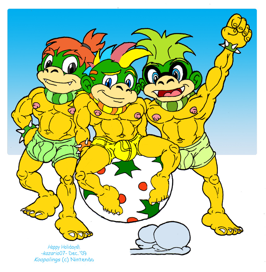 bowser_jr iggy_koopa koopalings lemmy_koopa nintendo super_mario_bros.