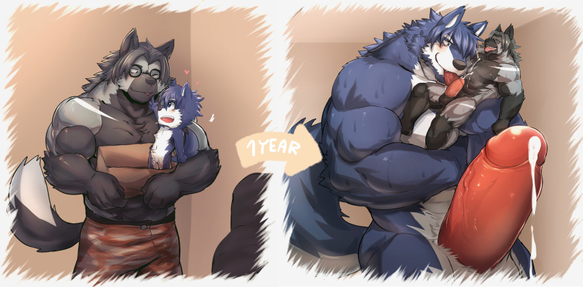 &lt;3 2018 5_fingers abs absurd_res age_difference anthro anthro_on_anthro balls beard biceps big_balls big_biceps big_hands big_muscles big_penis big_tail blue_eyes blue_fur blue_hair blue_tail body_hair box breath brown_nose canine chest_hair chest_tuft child clothed clothing cum cum_drip cum_on_chest cum_on_stomach cumshot domination dripping duo ejaculation erection eye_contact eyebrows eyewear facial_hair father father_and_son fluffy fluffy_tail front_view fur glasses grey_balls grey_eyes grey_fur grey_hair grey_nose grey_tail growth hair hand_on_face hi_res holding_object huge_balls huge_muscles huge_penis huge_tail humanoid_hands humanoid_penis hyper hyper_penis kedasky larger_male licking long_penis long_tail looking_at_another looking_at_partner looking_down looking_pleasured looking_up male male/male male_domination mammal mono_g multicolored_fur muscle_growth muscular muscular_male nude older_male one_eye_closed open_mouth open_smile oral orgasm pants parent pecs penis penis_growth penis_lick penis_size_difference pink_tongue post_transformation pubes sex sharp_teeth simple_background size_difference size_play smaller_male smile son spread_legs spreading standing sweat tail_growth teeth thick_penis thick_tail thick_thighs tongue tongue_out topless triceps tuft vein veiny_penis white_balls white_fur wolf young younger_male zhenelov