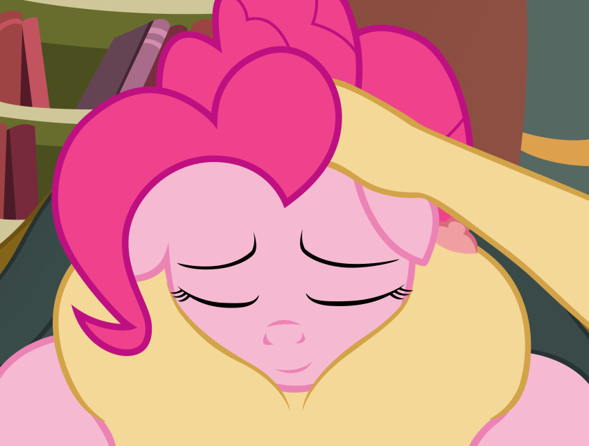 absurd_res alternate_species areola badumsquish bed bedding between_breasts blanket breast_pillow breasts cuddling ear_scratch equestria_girls equine eyes_closed female female/female female_pov first_person_view friendship_is_magic hi_res horse hug human humanized interspecies mammal my_little_pony nipples nude petting pinkie_pie_(mlp) pony sleeping smile sunset_shimmer_(eg)