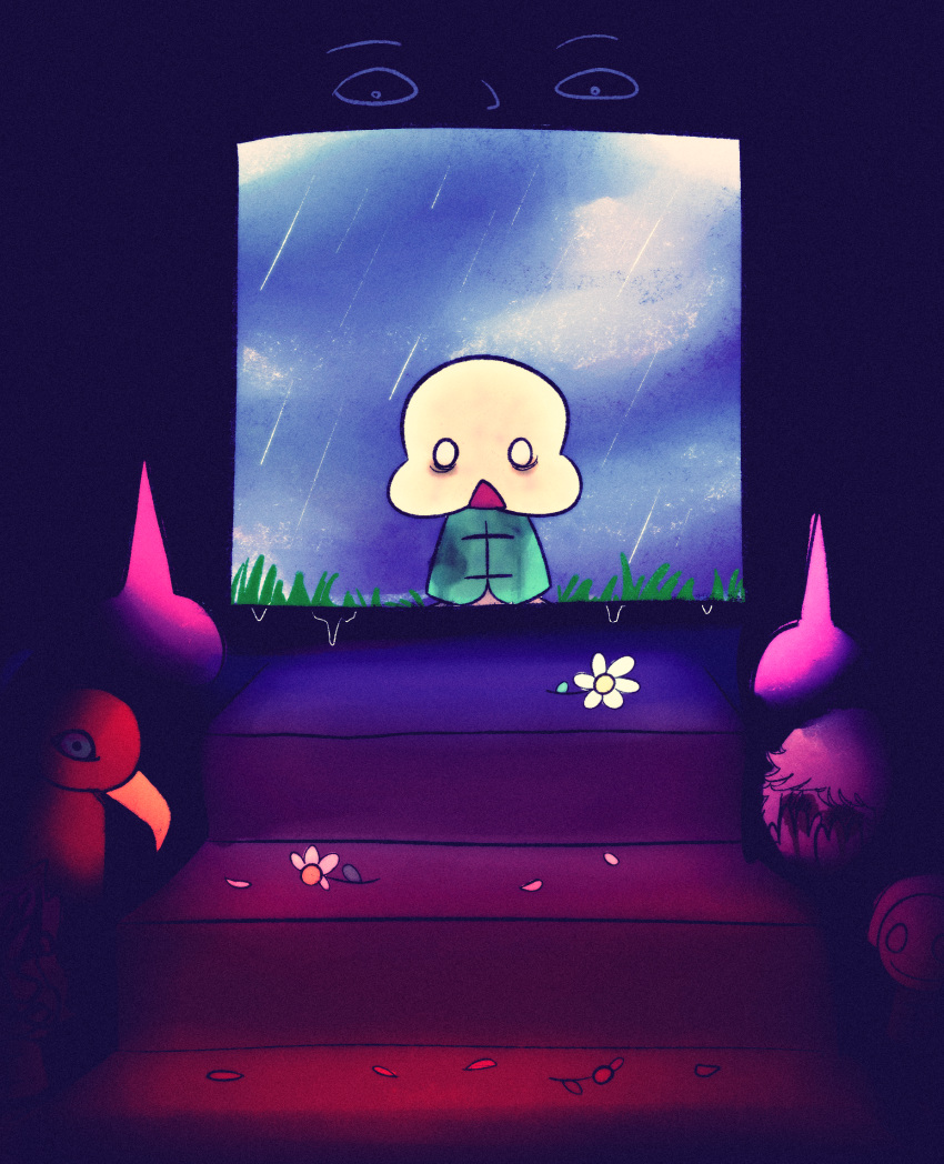 contrast highres muted_color paul_(petscop) petscop quartette-love quitter rain stairs toneth when_you_see_it