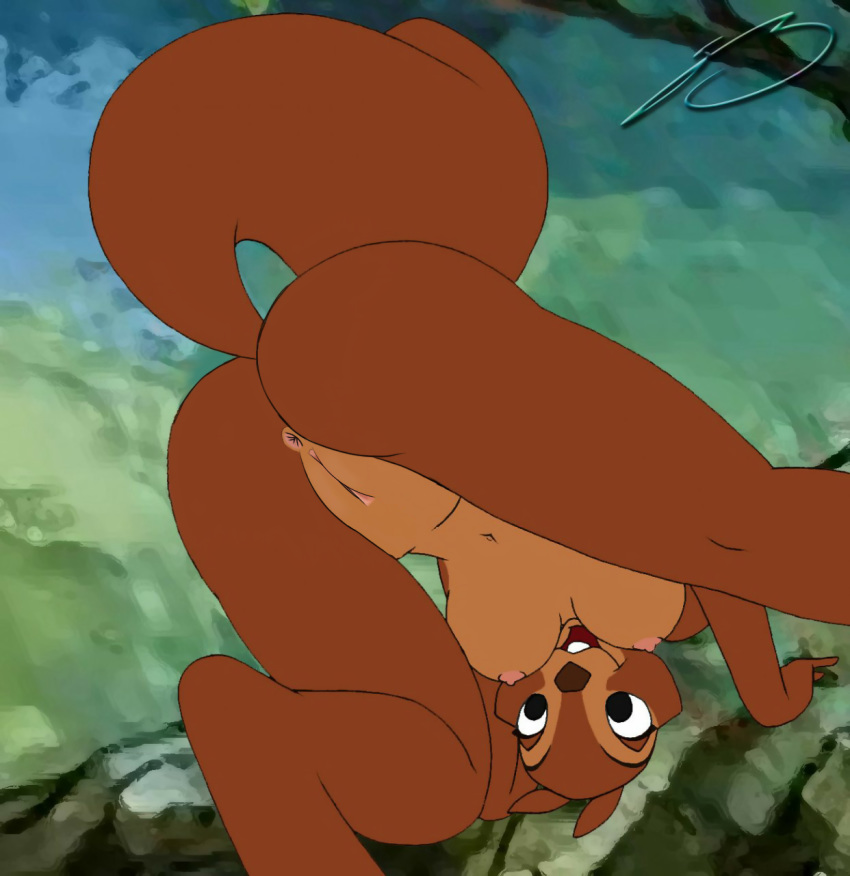 anthro anthrofied anus areola breasts clitoris disney female furromantic hazel_(sword_in_the_stone) hi_res mammal nipples nude presenting presenting_anus presenting_pussy pussy raised_tail rodent solo spread_legs spreading squirrel steven_stagg sword_in_the_stone