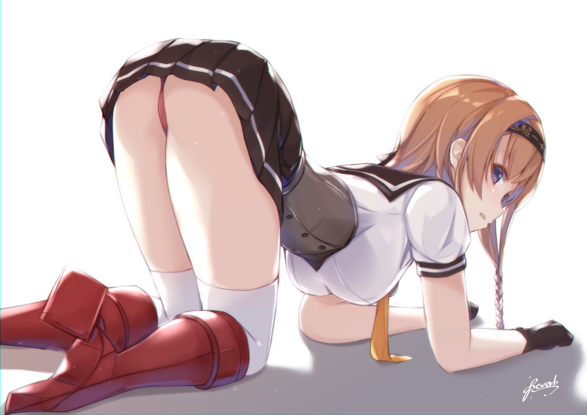 ass bee_doushi kantai_collection pantsu teruzuki_(kancolle)