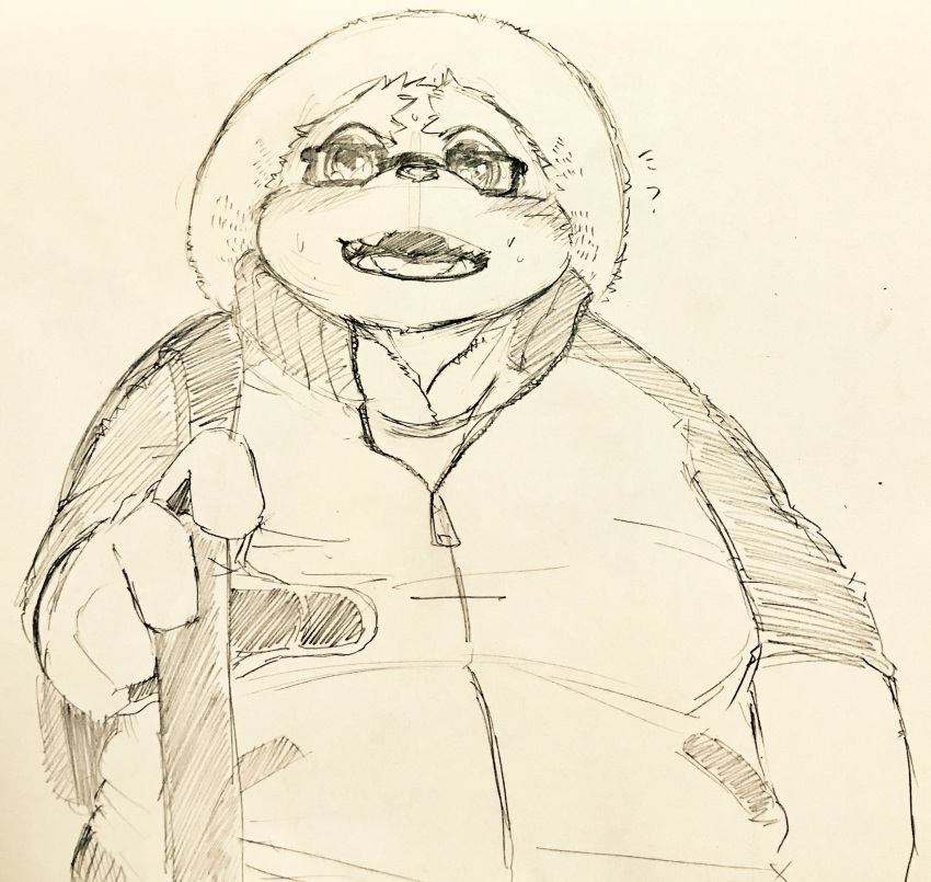 2017 anthro bear clothed clothing eyewear glasses gloves hat kogiinu male mammal overweight overweight_male solo straw_hat tokyo_afterschool_summoners volos