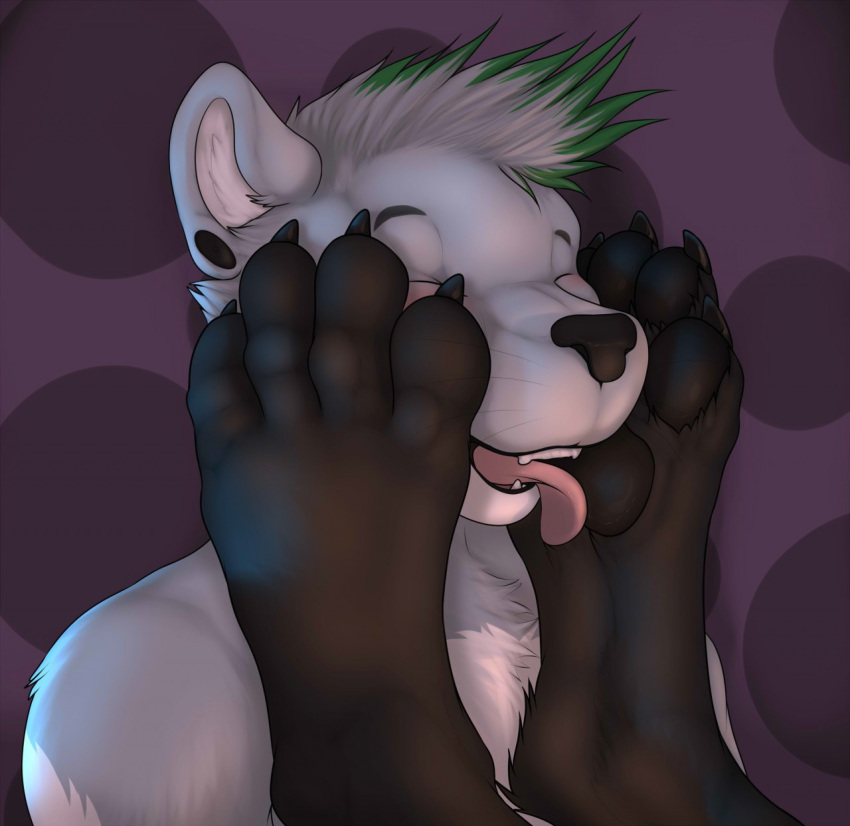 2018 3dinoz 4_toes ambiguous_gender ambiguous_species anthro black_body black_fur black_nose black_pawpads blush bust_portrait claws clothed clothing digital_media_(artwork) digitigrade duo ear_piercing eyebrows eyes_closed feet foot_fetish foot_lick foot_play fur green_hair grey_body grey_fur hair hi_res licking male mammal multicolored_body multicolored_fur multicolored_hair mustelid otter pawpads paws piercing portrait sharp_teeth simple_background standing teeth toe_claws toes tongue tongue_out topless two_tone_body two_tone_fur two_tone_hair whiskers white_body white_fur white_hair