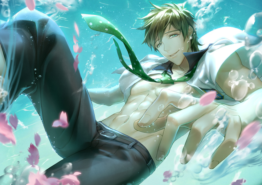 esha free! male open_shirt seifuku tachibana_makoto