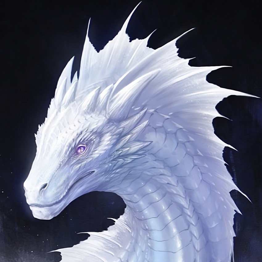 ambiguous_gender digital_media_(artwork) dragon feral fin hi_res horn isvoc looking_at_viewer pupils purple_eyes scales scutes solo spines white_body white_scales