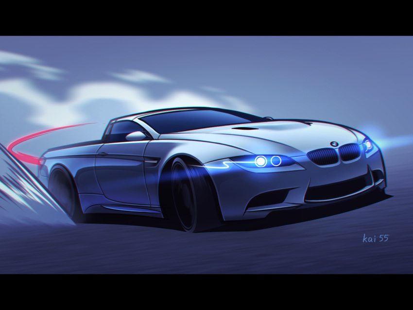 april_fools bmw bmw_m3 car drifting glowing kai55 light_trail motion_blur motor_vehicle no_humans original pickup_truck redesign smoke truck vehicle_focus