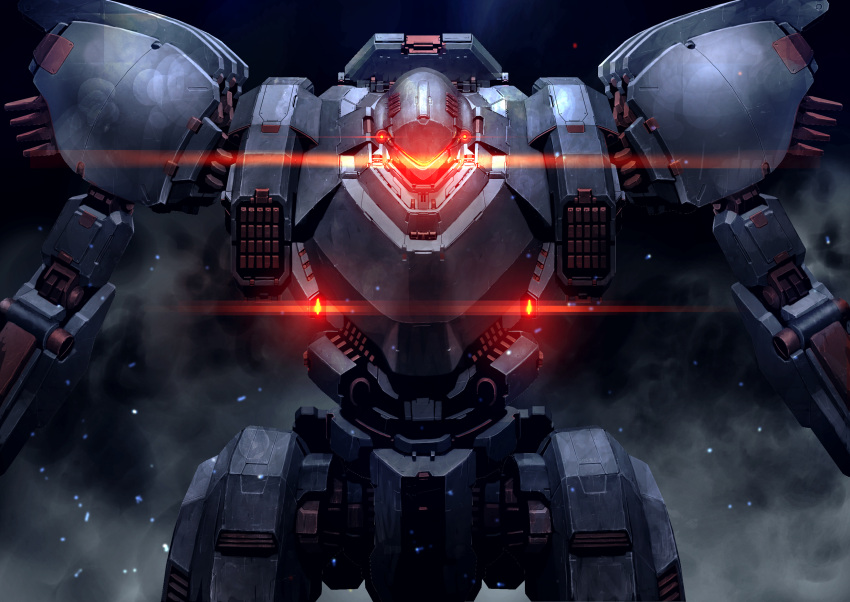 glowing highres mecha mecha_focus no_humans original rapama robot science_fiction