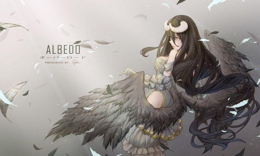 albedo_(overlord) horns overlord taria wings