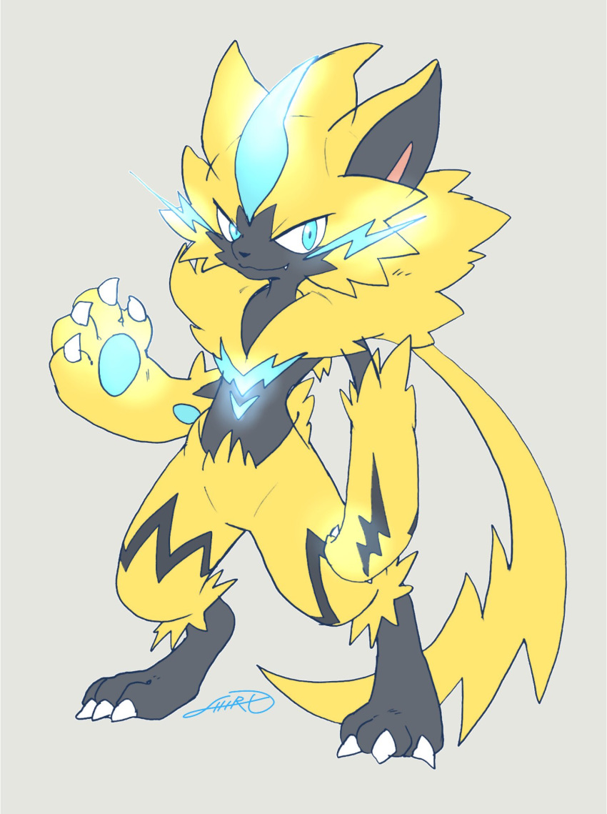 blue_fur feline fur mammal nintendo pok&eacute;mon pok&eacute;mon_(species) shiror0r0 twitter_source video_games yellow_fur zeraora