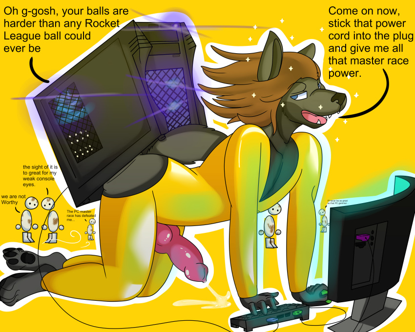 anal canine clothing computer console console_peasant cum glorious_pc_gaming_master_race jumpsuit keyboard knot mammal master monitor mouse peasant penetration penis race rig rodent servo117 tower wolf zero_punctuation