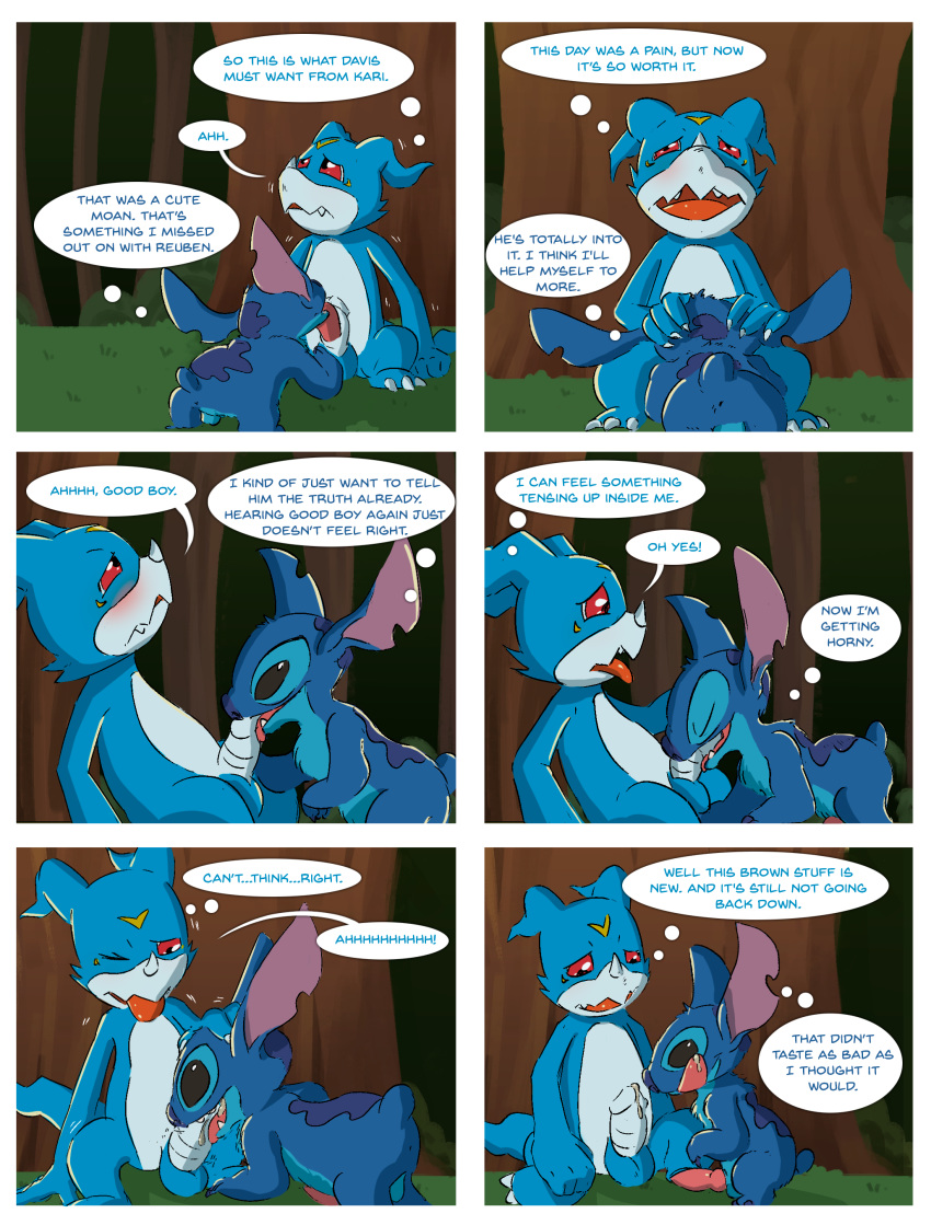 626 alien blush canine comic crossover cum digimon disney dog erection experiment implied_bestiality lilo_and_stitch mammal oral orgasm oriont stitch vee_stitch veemon