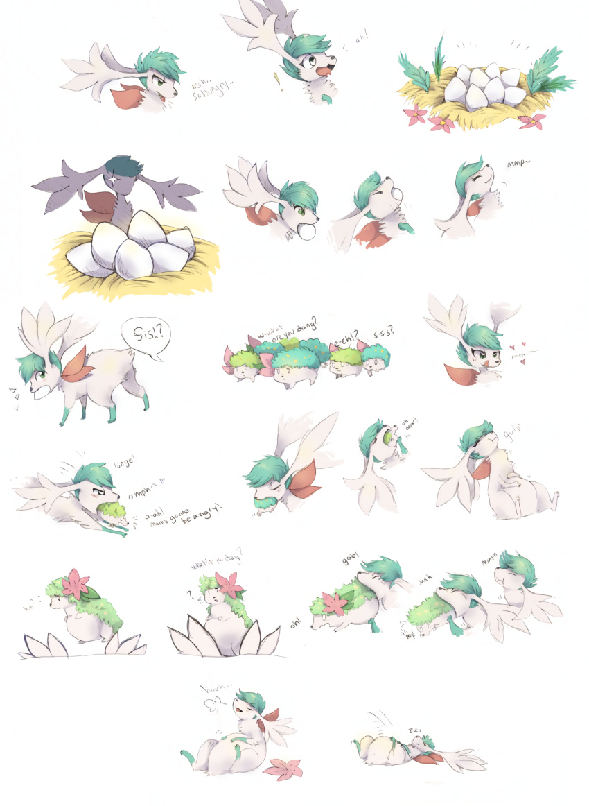 ambiguous_gender belly egg legendary_pok&eacute;mon nintendo oral_vore pok&eacute;mon pok&eacute;mon_(species) pregnant shaymin shaymin_(land_form) shaymin_(sky_form) sleeping text video_games vore