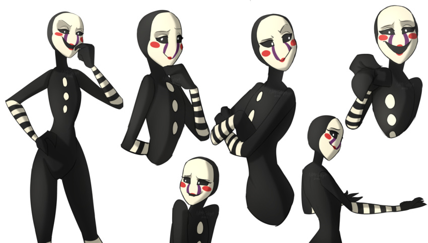 alpha_channel alternate_universe female five_nights_at_freddy's five_nights_at_freddy's_2 humanoid love marionette marionette_(fnaf) multiple_poses namygaga not_furry pose puppet romantic simple_background transparent_background video_games waifu
