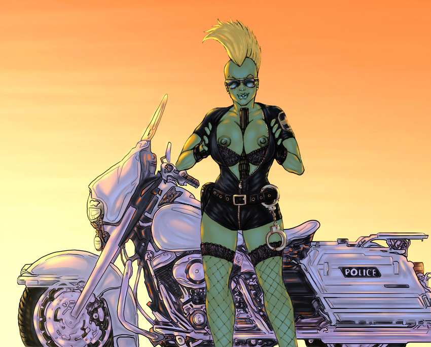 amy_belcher dragon electra_glide female harley_davidson image_comics mohawk nipples nude savage_dragon scalie she-dragon solo unknown_artist wicka