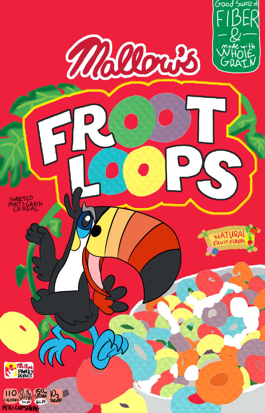 2016 avian bird cereal food froot_loops hi_res kellogg's mascot nintendo parody pok&eacute;mon pok&eacute;mon_(species) solo toucan toucan_sam toucannon unknown_artist video_games