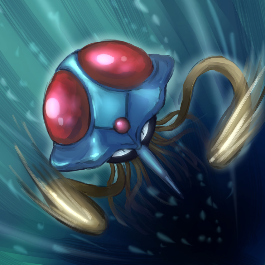 highres no_humans pokemon pokemon_(creature) solo swimming tentacles tentacruel tesshii_(riza4828) underwater