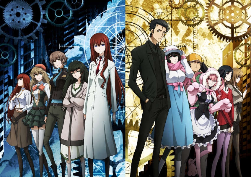 amane_suzuha amane_yuki business_suit digital_version faris_nyanyan hashida_itaru hiyajou_maho kiryu_moeka maid makise_kurisu megane okabe_rintarou pantyhose shiina_kagari shiina_mayuri steins;gate steins;gate_0 sweater thighhighs trap urushibara_luka