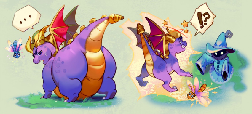 dragon magic_user overweight sparx spyro spyro_the_dragon uzucake video_games