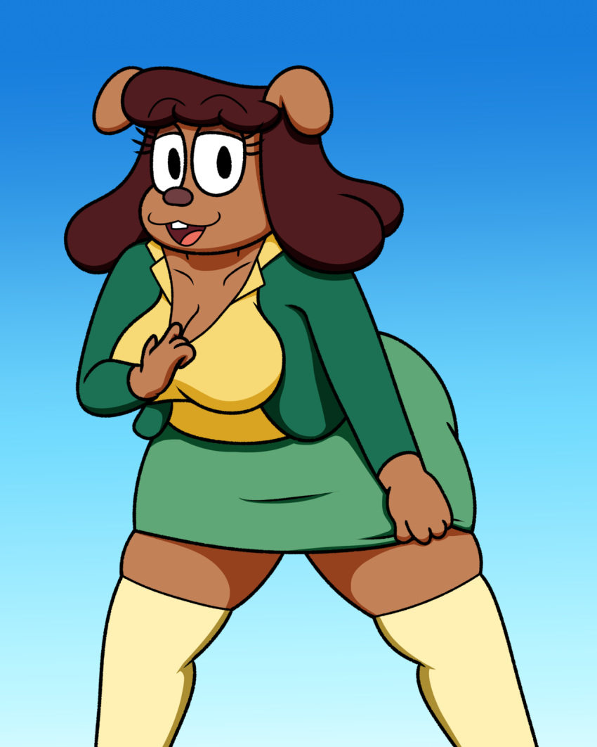 anthro canine carla_(ok_k.o.!_lbh) cartoonnetwork female mammal marcodile solo