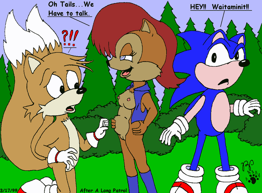 archie_comics kthanid sally_acorn sonic_team sonic_the_hedgehog tails