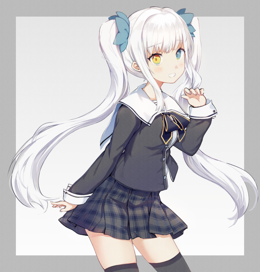 heterochromia kagura_mea project_paryi seifuku thighhighs youmu_(tomgoku2)