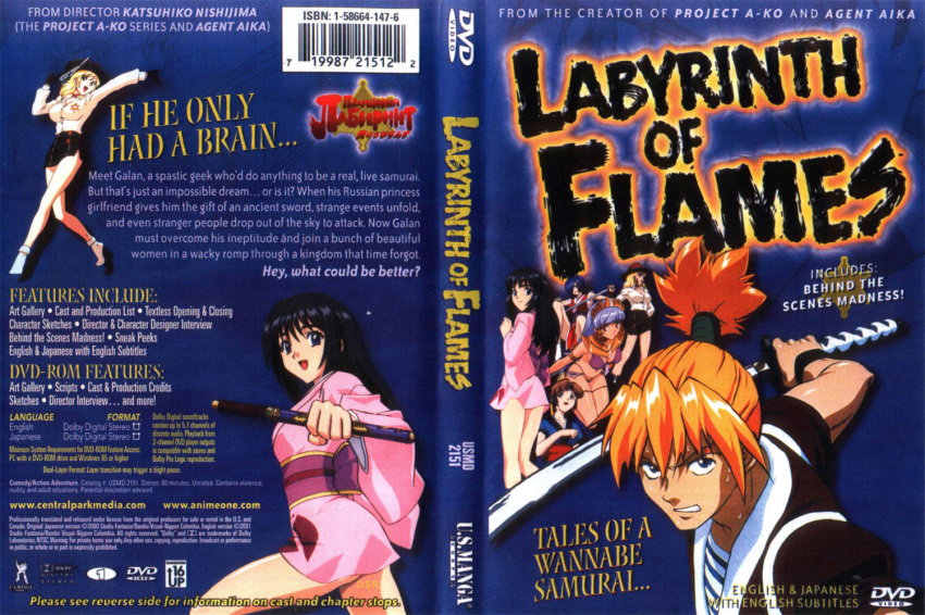 00s 6+girls aoi_natsu aoi_shinka carrie_white cleavage cowboy_boots cowboy_hat dvd_cover erola_suppaatoka honoo_no_labyrinth kasumi_(honoo_no_labyrinth) labyrinth_of_flames large_breasts nastassja_nijinsky