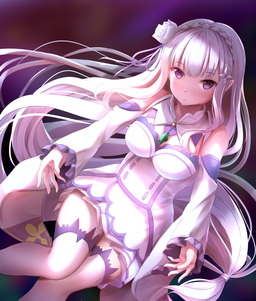 deletethistag dress emilia_(re_zero) silvery_white tagme