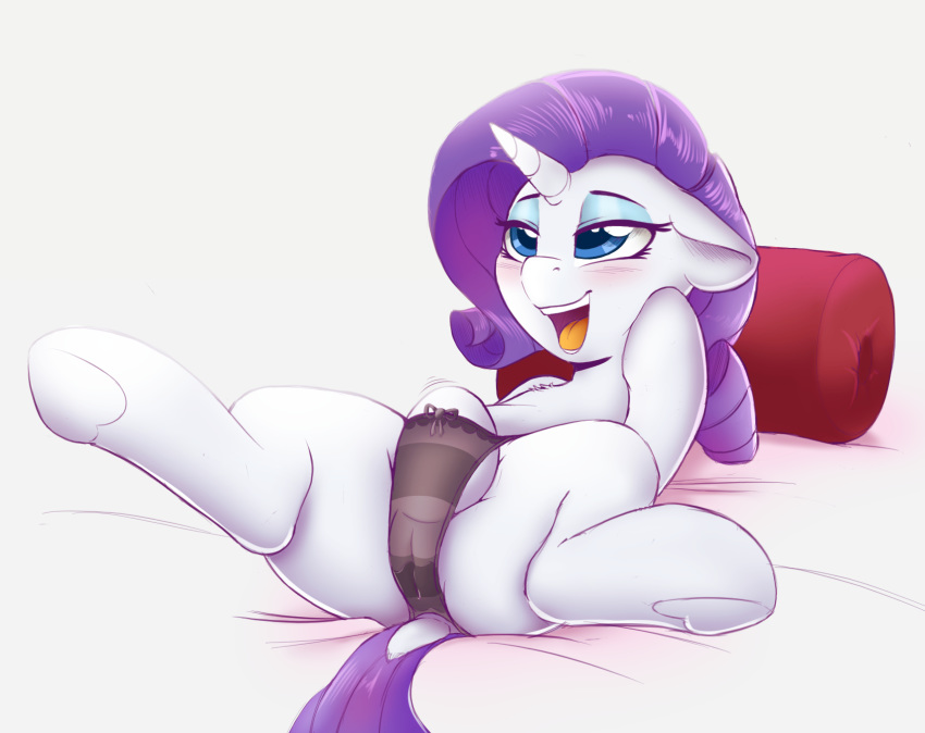 2018 blue_eyes blush clothing digital_media_(artwork) dock equine eyeshadow female friendship_is_magic fur hair hi_res hooves horn makeup mammal masturbation my_little_pony open_mouth panties purple_hair rarity_(mlp) solo spectre_z spread_legs spreading underhoof underwear unicorn