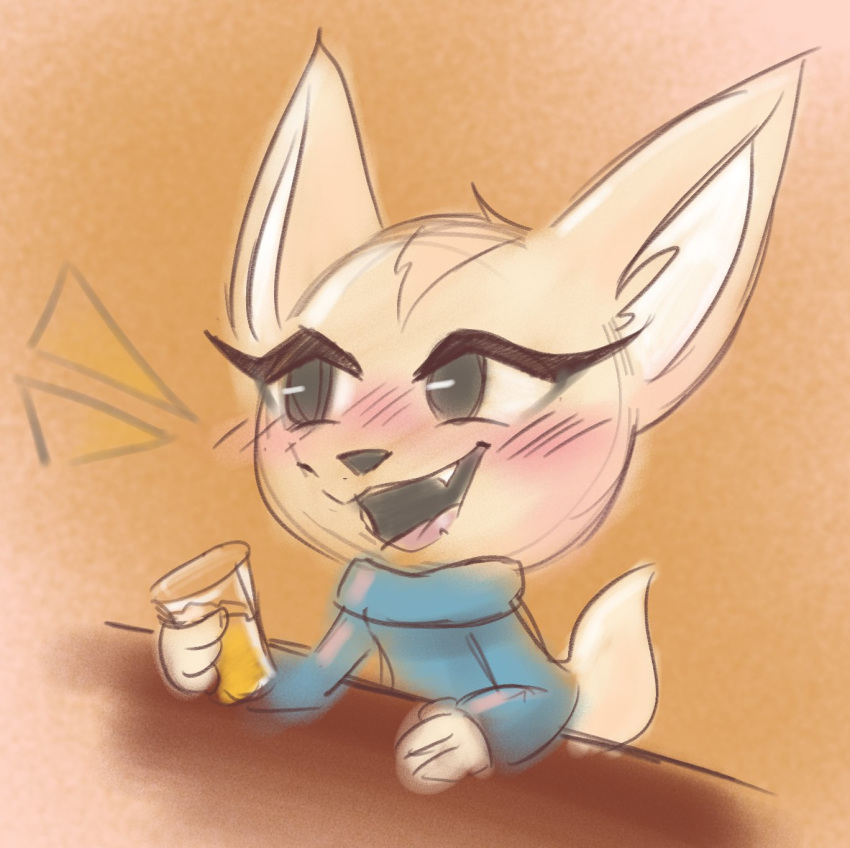 2018 aggressive_retsuko anthro canine clothed clothing digital_media_(artwork) female fennec fenneko fox fur mammal sanrio teevz