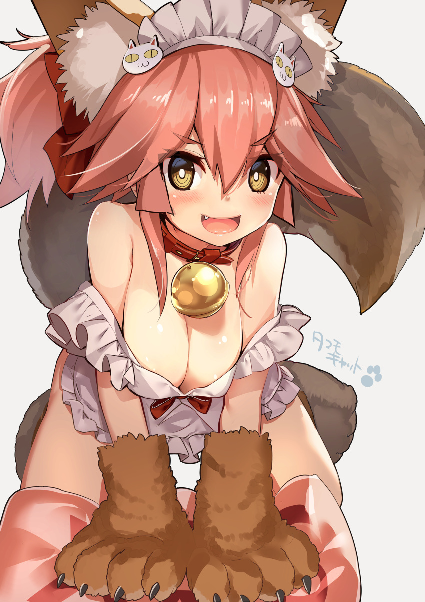 animal_ears caster_(fate/extra) fate/extra fate/stay_night naked_apron yamacchi