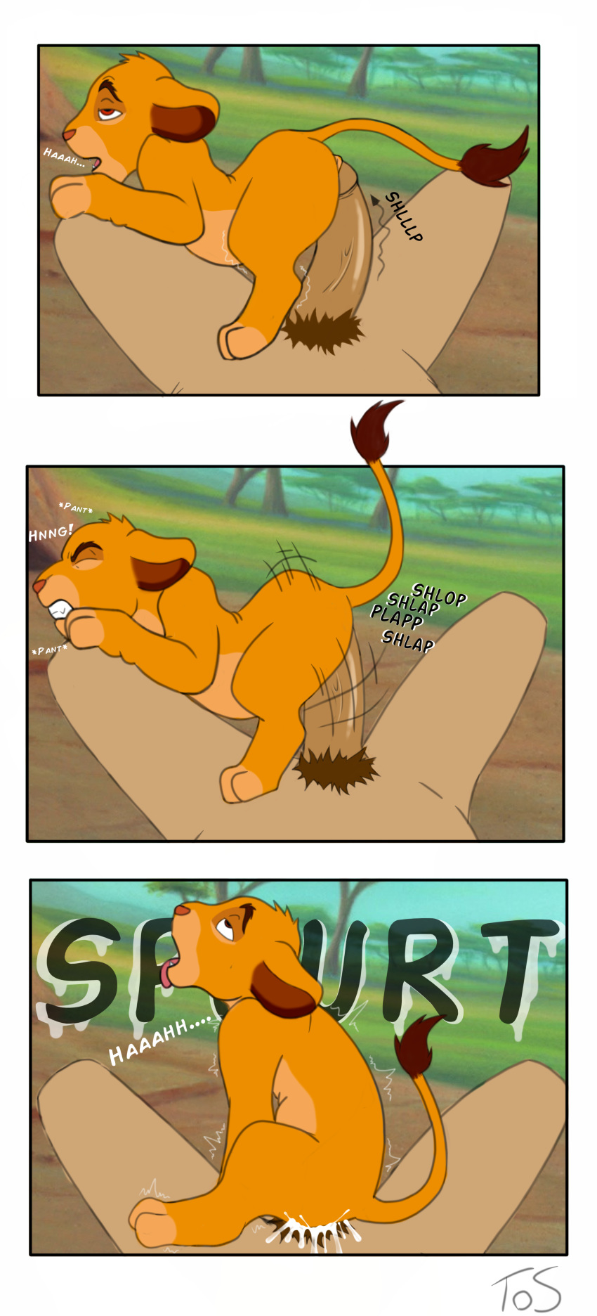 ahegao anal bestiality comic cub cum cum_in_ass cum_inside disney feral first_person_view human human_on_feral interspecies looking_pleasured male male/male male_on_feral male_pov mammal penis simba size_difference the_lion_king theoryofstrings tongue tongue_out young