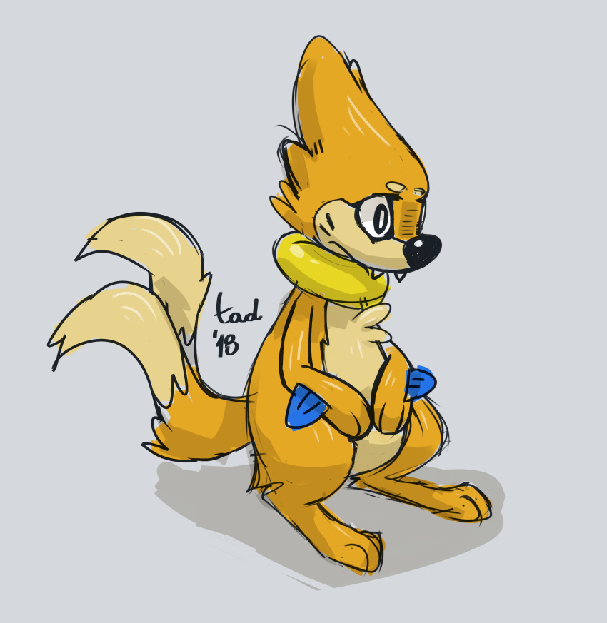 2018 ambiguous_gender buizel digital_media_(artwork) feral hi_res mammal multi_tail mustelid nintendo pinup pok&eacute;mon pok&eacute;mon_(species) pose sad shaded simple_background solo standing tad video_games weasel