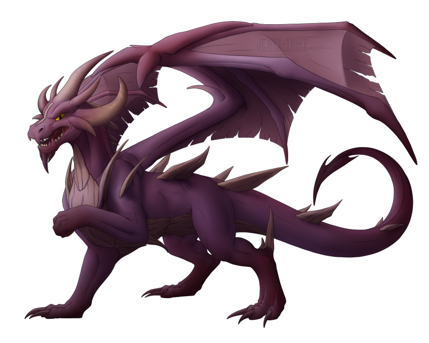 2014 alpha_channel claws digital_media_(artwork) dragon feral jewel-thief male malefor membranous_wings open_mouth scalie simple_background solo spines spyro_the_dragon teeth transparent_background video_games western_dragon wings