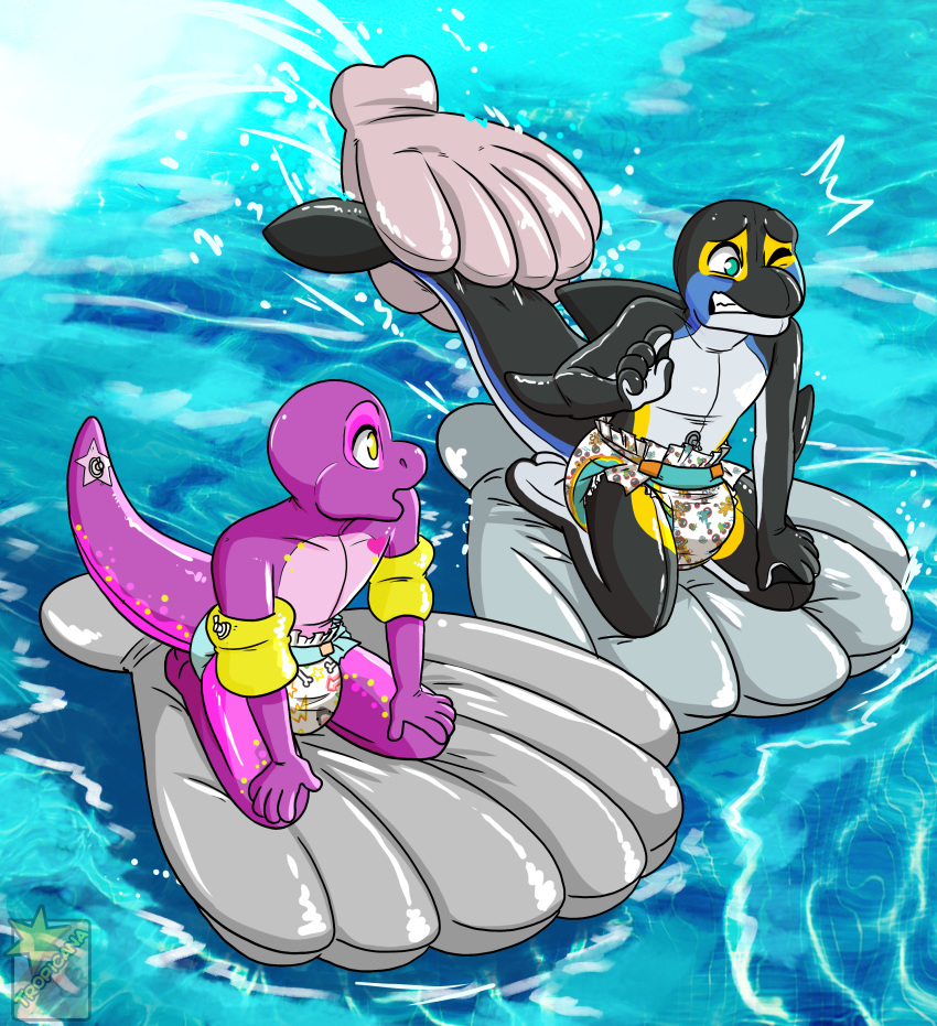 aquanauts arm_floats cetacean cute cyrin diaper dinosaur dolphin fish inflatable living_inflatable mammal marine pain pool_toys rearz sea seashell shark shocked surprise tropicana under_jams water zoran