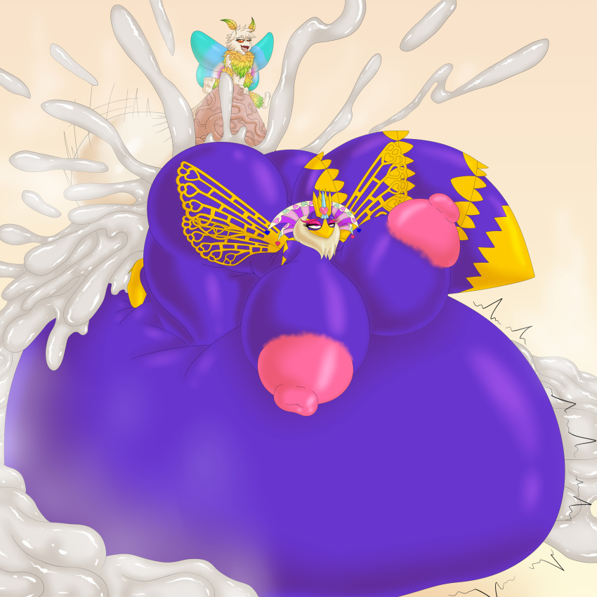 &lt;3 abdominal_bulge ambiguous_penetration arthropod balls bee belly big_balls big_belly big_breasts big_butt breasts butt chest_tuft cum cum_inflation duo excessive_cum feather_boa female half-closed_eyes huge_balls huge_breasts huge_butt hyper hyper_areola hyper_balls hyper_belly hyper_breasts hyper_butt hyper_nipple hyper_penis inflation insect insect_abdomen insect_wings kirby_(series) male male/female moth nintendo nipples penetration penis pink-areola pink_nipples queen_sectonia senos tuft vein veiny_penis video_games wings