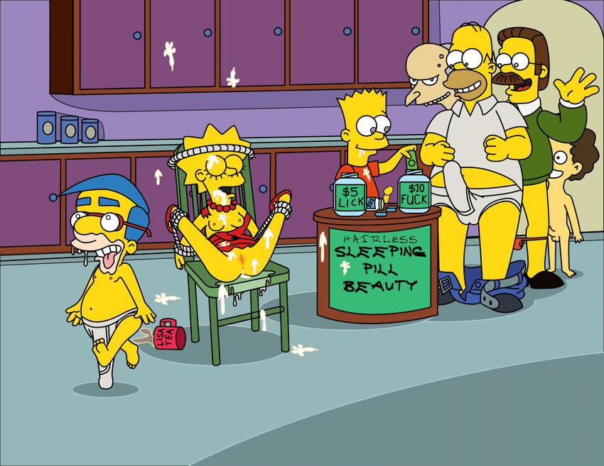 bart_simpson homer_simpson lisa_simpson milhouse_van_houten montgomery_burns ned_flanders rod_flanders the_simpsons