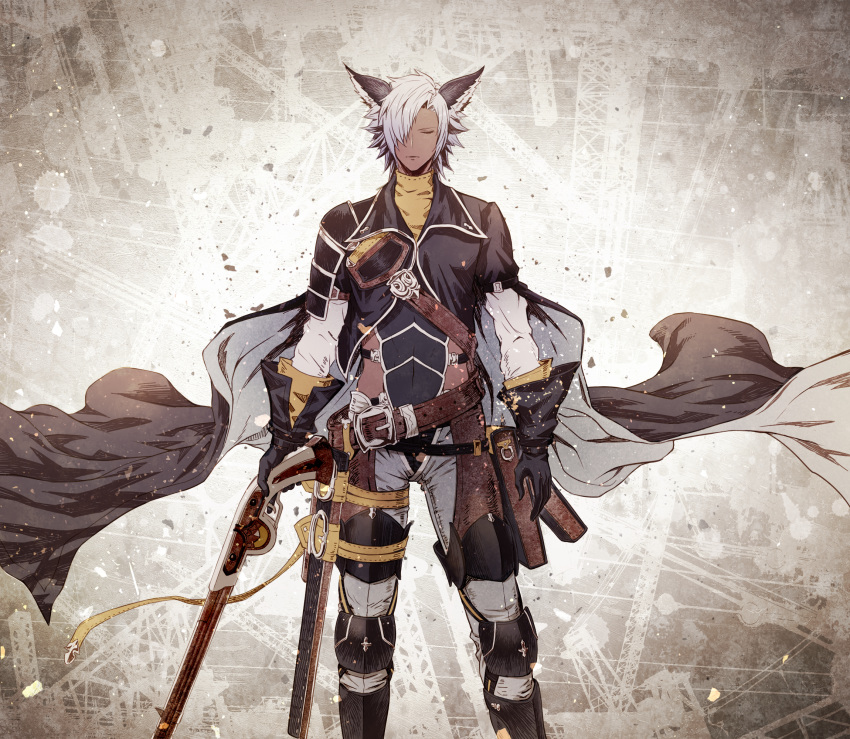 animal_ears eustace_(granblue_fantasy) granblue_fantasy gun male pointy_ears yusunoinu