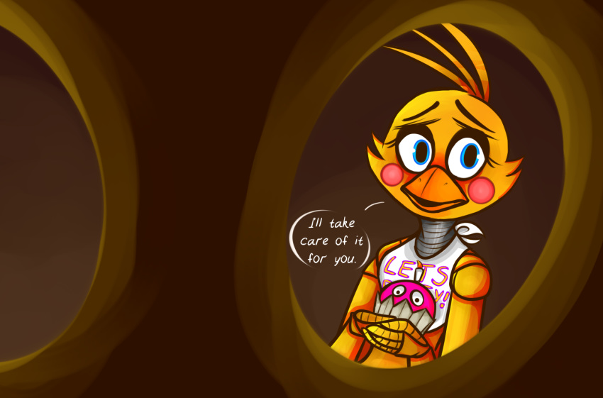 animatronic anthro avian bird chicken cupcake_(fnaf) female five_nights_at_freddy's five_nights_at_freddy's_2 machine mammal robot solo toy-bonnie toy_chica_(fnaf) video_games