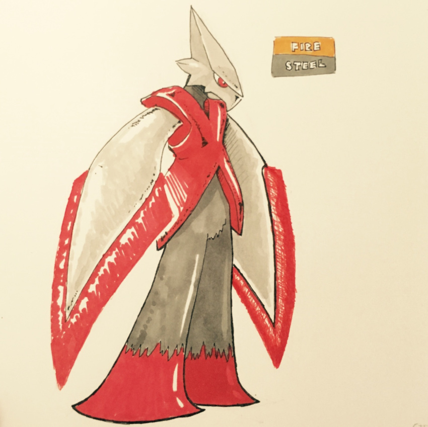 2017 alternate_color alternate_species ambiguous_gender anthro avian beak biped bird blaziken crotch_tuft empoleon english_text fak&eacute;mon feathers featureless_feet firefightdex frown full-length_portrait fusion grey_beak grey_feathers grey_wings hatching_(technique) hybrid marker_(artwork) metallic_body mfanjul minteral_fauna mixed_media multicolored_feathers nintendo pen_(artwork) pok&eacute;mon pok&eacute;mon_(species) pok&eacute;mon_fusion portrait red_body red_eyes red_feathers red_wings shadow shiny side_view simple_background solo spikes standing text toony traditional_media_(artwork) two_tone_feathers two_tone_wings video_games white_background winged_arms wings