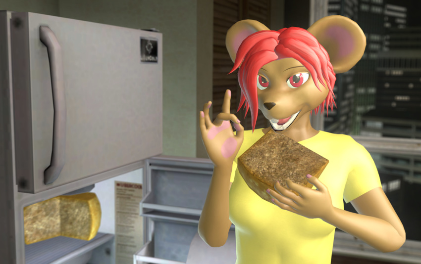 3d_(artwork) breasts cheese digital_media_(artwork) female food garry's_mod kitchen lordzbacon mammal mouse rodent smile solo