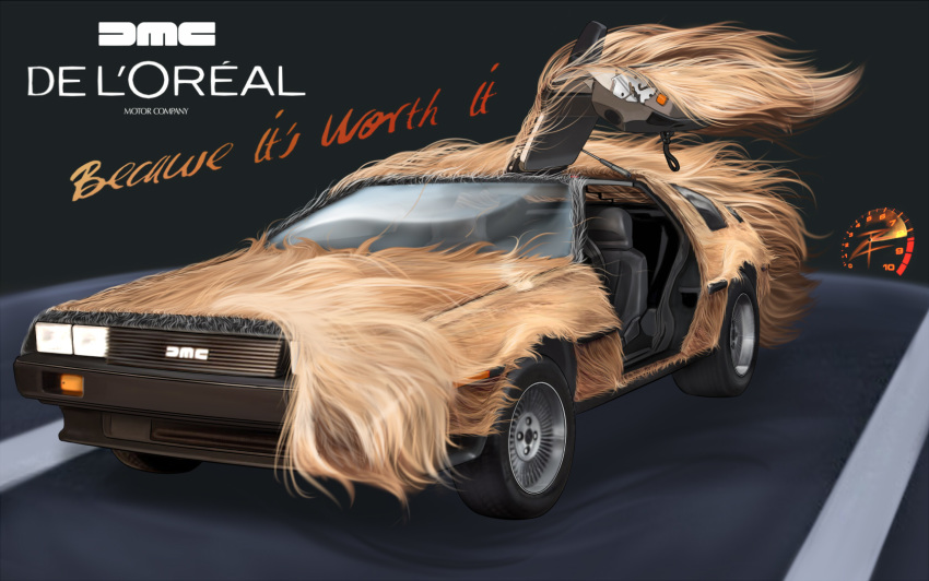 car deloreal delorean fur hair loreal vehicle zorro_re