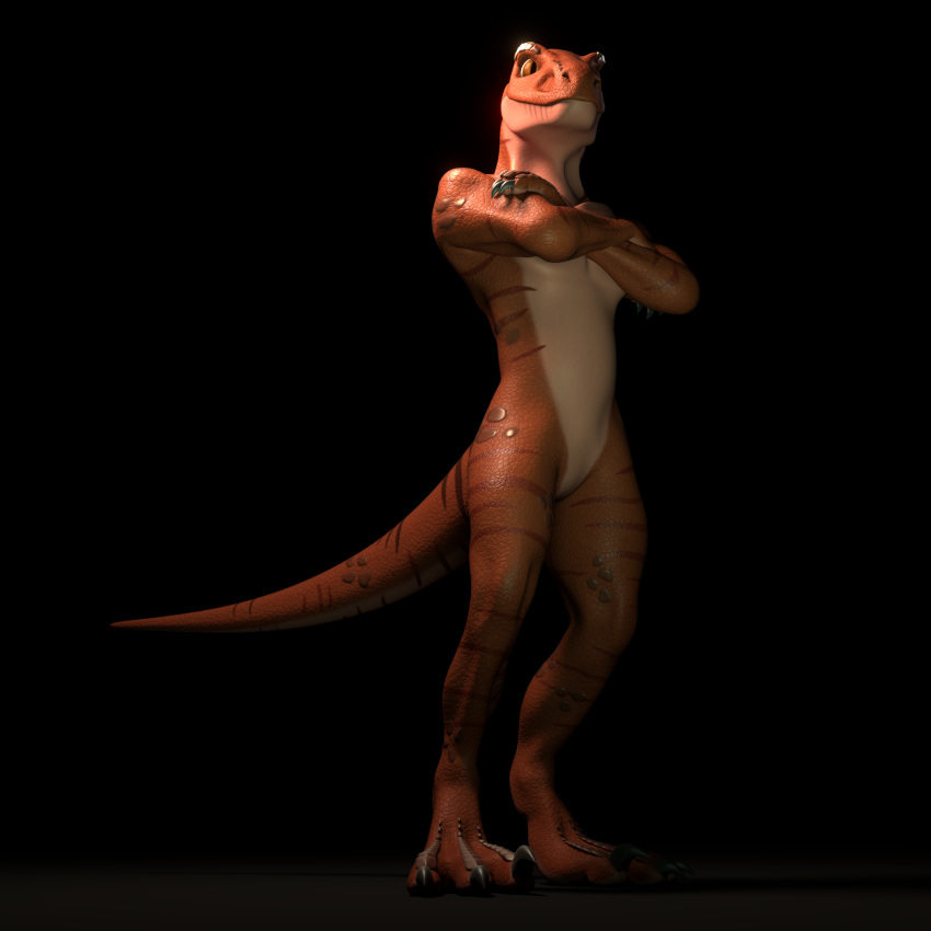 2016 3_toes 3d_(artwork) anthro blender_(software) digital_media_(artwork) dinosaur doublescale nevix_(character) raptor scalie standing teeth theropod toes