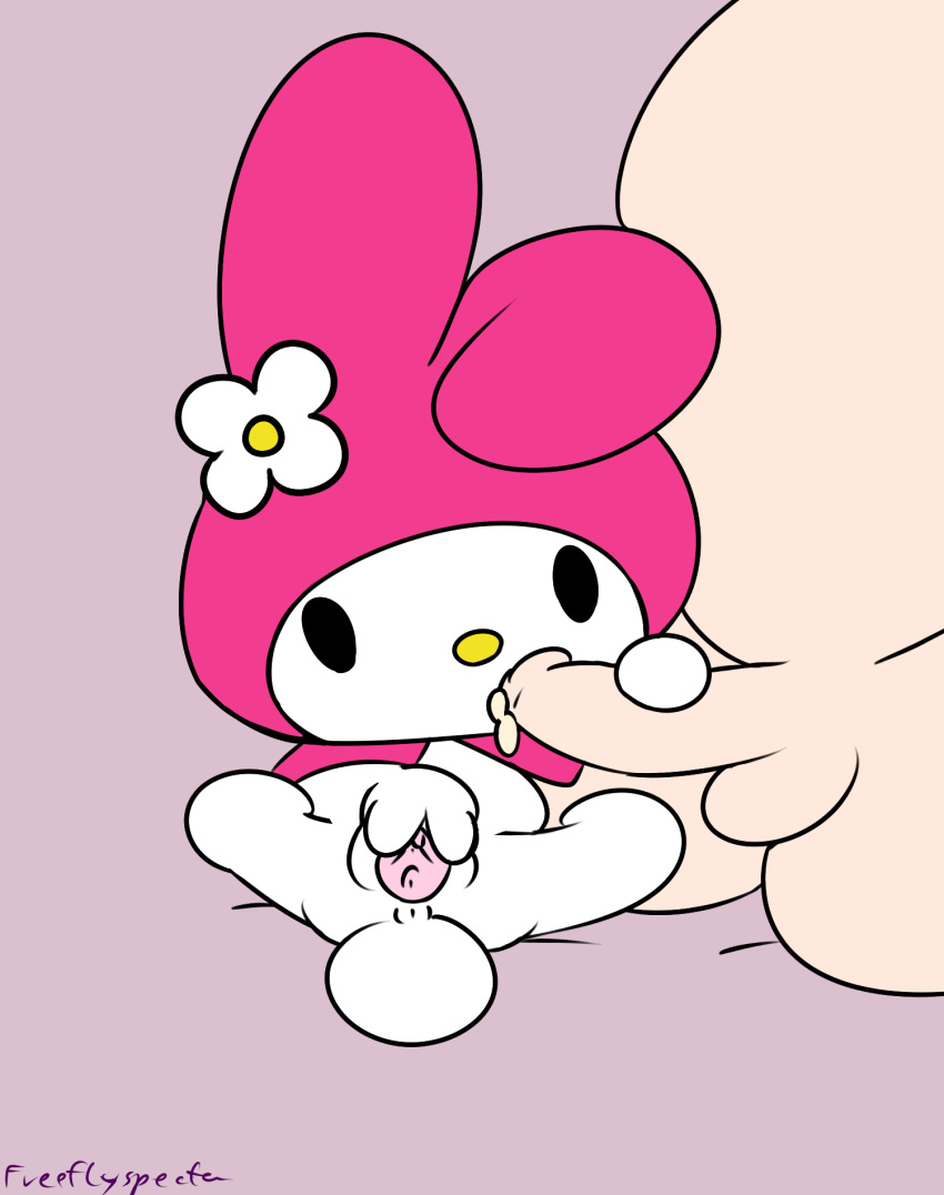 2018 chibi cum cum_in_mouth cum_inside fellatio female flower freeflyspecter headwear hood lagomorph mammal my_melody oral penis plant pussy rabbit sanrio sex spread_pussy spreading