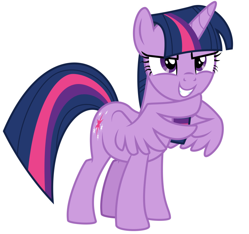 2018 absurd_res alpha_channel cutie_mark equine female feral friendship_is_magic grin hair hi_res horn mammal masemj my_little_pony reaction_image simple_background smile solo transparent_background twilight_sparkle_(mlp) unicorn_horn winged_unicorn wings