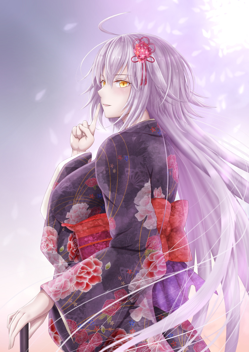 fate/grand_order jeanne_d'arc jeanne_d'arc_(alter)_(fate) kimono penguintake
