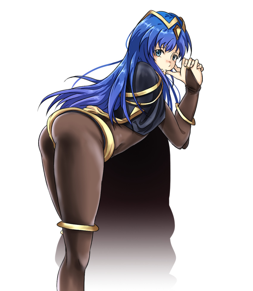 1girl ass blue_hair blush breasts fire_emblem nintendo sheeda