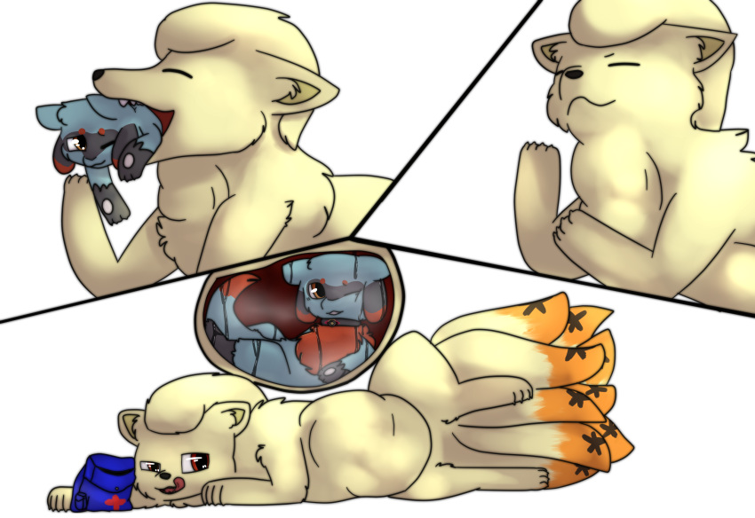 alpha_channel ambiguous_gender ambiguous_pred ambiguous_prey comic duo feral hi_res internal licking licking_lips ninetales nintendo oral_vore pok&eacute;mon pok&eacute;mon_(species) riolu saliva size_difference smile soft_vore swallowing tongue tongue_out video_games vore whimsinix