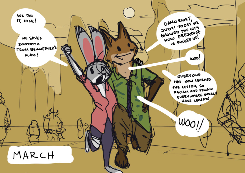 ambiguous_gender axelegandersson disney english_text female judy_hopps male nick_wilde text zootopia